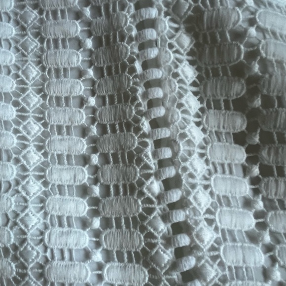 J. Crew White Eyelet Fit and Flare Dress Women’s Sz 14 Cottagecore Coquette‎ - Picture 3 of 8